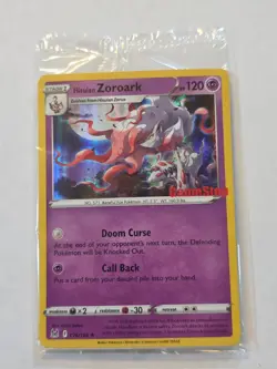 2022 Pokemon TCG Sealed Stamped GameStop Promo Hisuian Zoroark #076 - Image 1