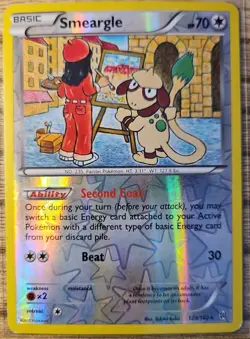 2015 Pokemon Gaming XY BREAKthrough Smeargle Reverse Holo #123/162 - Image 1