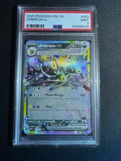 2025 POKEMON PRE EN-PRISMATIC EVOLUTIONS #060 UMBREON EX PSA 9 - Image 1