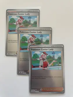 Pokemon Center Lady Holo (123/132) x3 - Mega Evolutions - Pokemon TCG - NM - Image 1