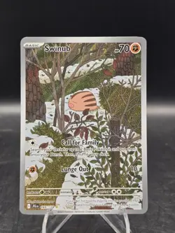 Pokemon TCG Swinub 165/159 SV09: Journey Together Illustration Rare Holo NM - Image 1
