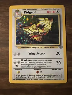 Pokemon TCG Pidgeot Jungle 8/64 Holo Unlimited Holo Rare - Image 1