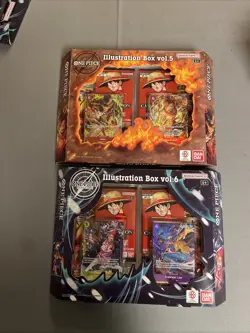 2 One Piece Illustration Boxes. OP-13/PRB-02 Vol 5&6 Factory Sealed - Image 1