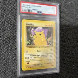 Pokemon TCG Pikachu Yellow Cheeks Base Set Card 58/102 PSA 7 - Image 2