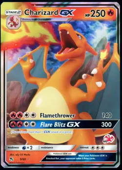 Pokemon TCG Charizard GX Battle Academy Stamped Card 9/68 Near Mint Condition - Image 1