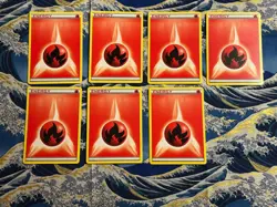 FIRE ENERGY - Base Set - Pokemon Card - 7 card set/lot - Image 1
