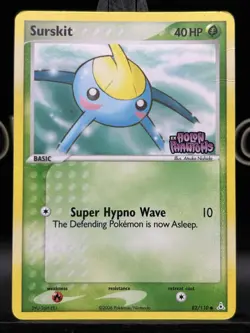 🔳 2006 EX Holon Phantoms Surskit HOLO 82/110 Pokemon Card MP w Stamp - Image 3