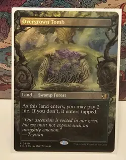 Overgrown Tomb | Foil Borderless | Lorwyn Eclipsed | Rare MTG Card #0350 - Image 1