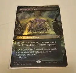 Overgrown Tomb | Foil Borderless | Lorwyn Eclipsed | Rare MTG Card #0350 - Image 2