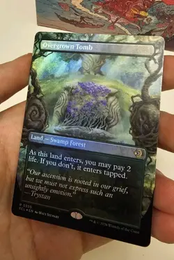 Overgrown Tomb | Foil Borderless | Lorwyn Eclipsed | Rare MTG Card #0350 - Image 3