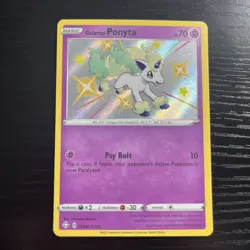 Pokemon Card - Galarian Ponyta Shining Fates SV047/SV122 Shiny Holo Rare - Image 1