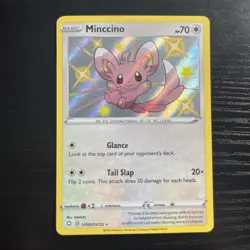 Minccino SHINY SV093/SV122 Shining Fates NM Holo Foil Rare Pokemon Card - Image 1