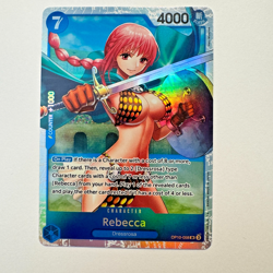 Rebecca OP10-058 SR ONE PIECE Tcg Card Game NM Blue English - Image 1