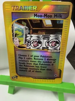 Pokemon Moo-Moo Milk Trainer Expedition Base Set 155/165 Reverse Holo 2002 Card - Image 1