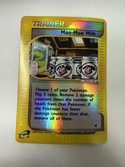 Pokemon Moo-Moo Milk Trainer Expedition Base Set 155/165 Reverse Holo 2002 Card - Image 2