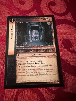 LoTR TCG FoTR Fellowship Of The Ring Relics of Moria 1R195 195 Card - Image 1