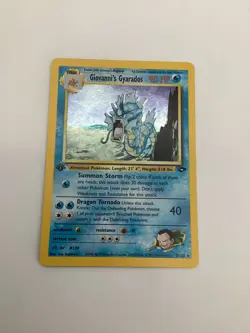Pokemon TCG Giovanni's Gyarados Gym Challenge Holo Card 5/132 1st Edition - Image 1