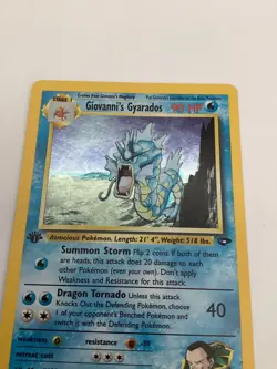 Pokemon TCG Giovanni's Gyarados Gym Challenge Holo Card 5/132 1st Edition - Image 2