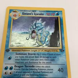 Pokemon TCG Giovanni's Gyarados Gym Challenge Holo Card 5/132 1st Edition - Image 4