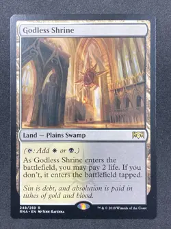 Magic the Gathering - Godless Shrine NM (shock-land) - Ravnica Allegiance - VLP - Image 1