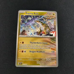 Raging Bolt 111/142 Sv07: Stellar Crown Stamped Prize Pack Pokemon Tcg Card NM - Image 1
