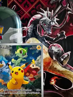 Pokemon TCG Pikachu SVP 027 Promo Paldea Evolved Black Star - Image 3
