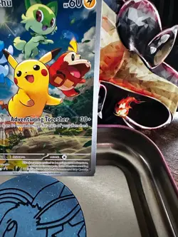 Pokemon TCG Pikachu SVP 027 Promo Paldea Evolved Black Star - Image 4