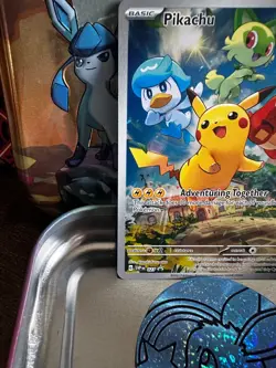 Pokemon TCG Pikachu SVP 027 Promo Paldea Evolved Black Star - Image 5