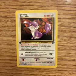 Pokemon TCG Team Rocket 1st Edition Regular Finish Rattata 66/82 Card - Image 1