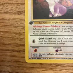 Pokemon TCG Team Rocket 1st Edition Regular Finish Rattata 66/82 Card - Image 5