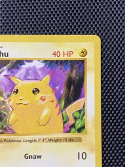 Pikachu 58/102 Shadowless RED CHEEKS NM Base Set Vintage Pokemon Card WOTC 1999 - Image 3