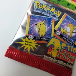 Pokemon Premier Edition Action Flipz Sealed Packs - Vintage (Lot of 5 Packs) - Image 2