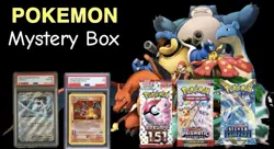 New Pokemon Mystery Box 2 Graded Slabs + 3 Pokemon Packs + 10 Hits Ex V Vstar - Image 1