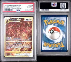2023 POKEMON SWORD & SHIELD CROWN ZENITH SECRET FULL ART/GIRATINA VSTAR PSA 10 - Image 3