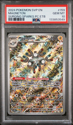 2024 Pokemon SVP EN Magneton Surging Sparks Promo Pokemon Center Stamped PSA 10 - Image 1