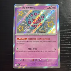 Pokemon TCG Spiritomb Scarlet & Violet: Paldean Fates 158/091 Shiny Rare NM MINT - Image 1