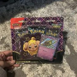 Sealed Pokemon Scarlet & Violet Paldean Fates Fidough Tech Sticker Collection - Image 1