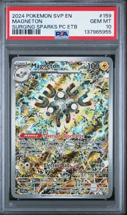 2024 Pokemon SVP EN Magneton Surging Sparks Promo Pokemon Center Stamped PSA 10 - Image 1