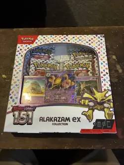 Pokemon TCG Scarlet & Violet - 151 Alakazam ex Collection Box - 4 Packs Sealed! 820650855269 - Image 1