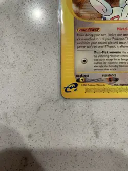Pokemon TCG Togetic Non Holo Rare 39/147 Aquapolis Vintage E-Reader 2002 MP/LP - Image 3