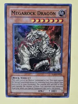 YUGIOH MEGAROCK DRAGON TLM-EN015 SUPER RARE NM-MT NEVER PLAYED - Image 1