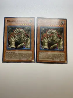 Yugioh 2X Megarock Dragon Super Rare 1st Edition & Unlimited TLM-EN015 MP - Image 1