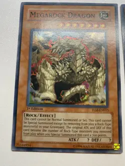 Yugioh 2X Megarock Dragon Super Rare 1st Edition & Unlimited TLM-EN015 MP - Image 2