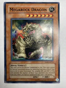 Yugioh Megarock Dragon Super Rare Unlimited Edition TLM-EN015 Never Played MINT - Image 1