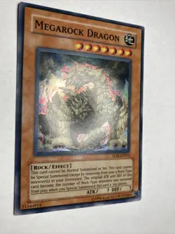 Yugioh Megarock Dragon Super Rare Unlimited Edition TLM-EN015 Never Played MINT - Image 2