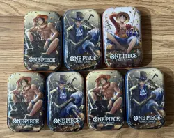Lot Of 7! One Piece Card Game Tin Pack Set Vol.2 TS-02 English - 14 OP-13 Packs - Image 1