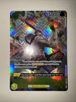 One Piece Card Game TCG Charlotte Cracker OP03-108 English AA SR CCG - Image 1