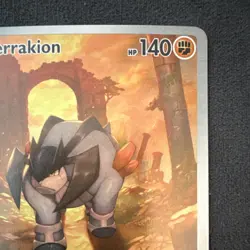 Pokemon Terrakion WHT EN 135/086 Rare Full Art Holo Basic Card 140HP Retaliate - Image 5