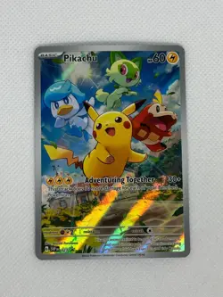 Pokemon Card Pikachu Svp Black Star Promos SVP027 Holo Promo Full Art #27 NM - Image 1