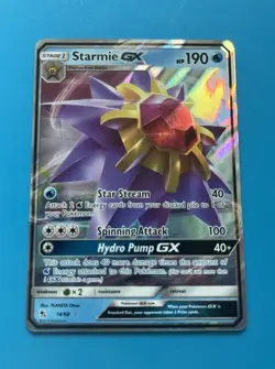 Starmie GX Holo Ultra Rare Holo Card 14/68 Hidden Fates Pokemon TCG NM - Image 1